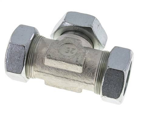 30S Stainless Steel T-Shape Tee Cutting Fitting with Swivel 400 bar Adjustable ISO 8434-1