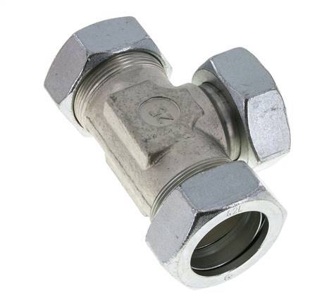 30S Stainless Steel T-Shape Tee Cutting Fitting with Swivel 400 bar Adjustable ISO 8434-1