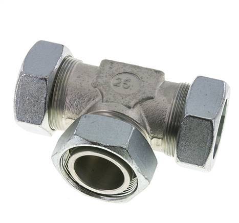 30S Stainless Steel T-Shape Tee Cutting Fitting with Swivel 400 bar Adjustable ISO 8434-1