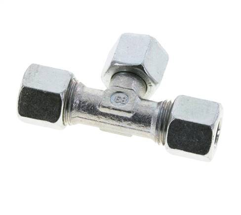 10L Zink plated Steel T-Shape Tee Cutting Fitting with Swivel 315 bar NBR Adjustable ISO 8434-1