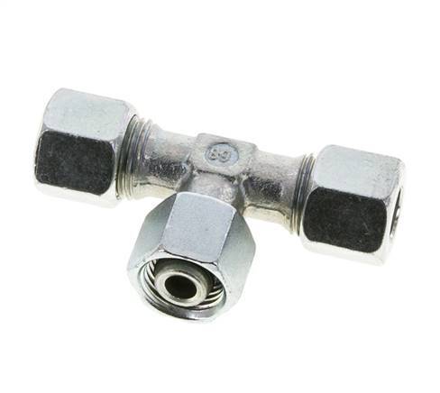 10L Zink plated Steel T-Shape Tee Cutting Fitting with Swivel 315 bar NBR Adjustable ISO 8434-1