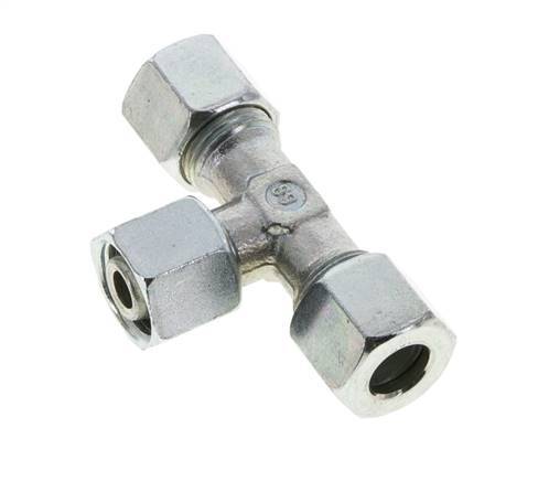 10L Zink plated Steel T-Shape Tee Cutting Fitting with Swivel 315 bar NBR Adjustable ISO 8434-1