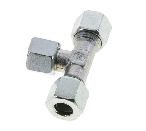 10L Zink plated Steel T-Shape Tee Cutting Fitting with Swivel 315 bar NBR Adjustable ISO 8434-1