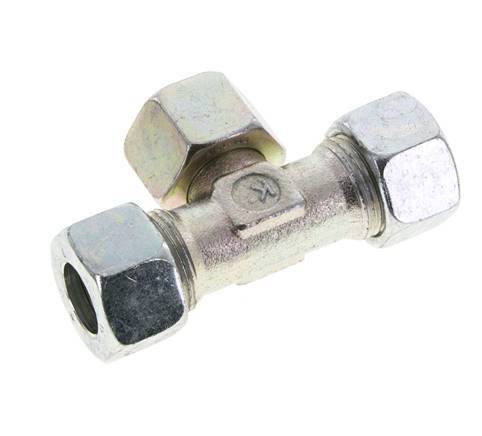 15L Zink plated Steel T-Shape Tee Cutting Fitting with Swivel 315 bar NBR Adjustable ISO 8434-1