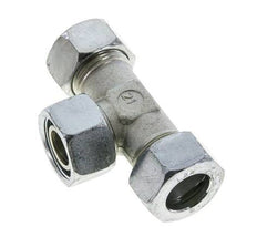 22L Zink plated Steel T-Shape Tee Cutting Fitting with Swivel 160 bar NBR Adjustable ISO 8434-1