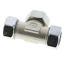 28L Zink plated Steel T-Shape Tee Cutting Fitting with Swivel 160 bar NBR Adjustable ISO 8434-1