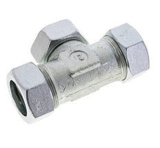 35L Zink plated Steel T-Shape Tee Cutting Fitting with Swivel 160 bar NBR Adjustable ISO 8434-1