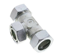 35L Zink plated Steel T-Shape Tee Cutting Fitting with Swivel 160 bar NBR Adjustable ISO 8434-1