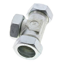 42L Zink plated Steel T-Shape Tee Cutting Fitting with Swivel 160 bar NBR Adjustable ISO 8434-1