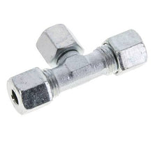 8S Zink plated Steel T-Shape Tee Cutting Fitting with Swivel 630 bar NBR Adjustable ISO 8434-1