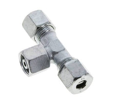 8S Zink plated Steel T-Shape Tee Cutting Fitting with Swivel 630 bar NBR Adjustable ISO 8434-1