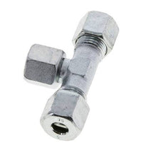 8S Zink plated Steel T-Shape Tee Cutting Fitting with Swivel 630 bar NBR Adjustable ISO 8434-1