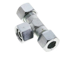16S Zink plated Steel T-Shape Tee Cutting Fitting with Swivel 400 bar NBR Adjustable ISO 8434-1