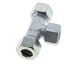 20S Zink plated Steel T-Shape Tee Cutting Fitting with Swivel 400 bar NBR Adjustable ISO 8434-1