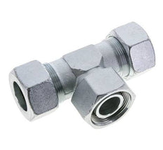 30S Zink plated Steel T-Shape Tee Cutting Fitting with Swivel 400 bar NBR Adjustable ISO 8434-1
