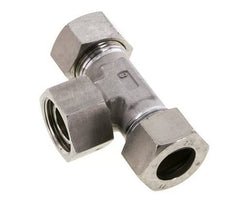 22L Stainless Steel T-Shape Tee Cutting Fitting with Swivel 160 bar FKM Adjustable ISO 8434-1