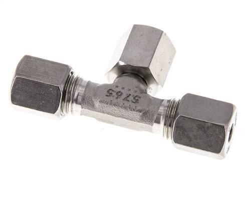 6S Stainless Steel T-Shape Tee Cutting Fitting with Swivel 630 bar FKM Adjustable ISO 8434-1