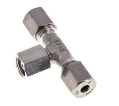 6S Stainless Steel T-Shape Tee Cutting Fitting with Swivel 630 bar FKM Adjustable ISO 8434-1