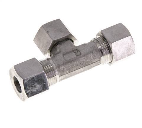 12S Stainless Steel T-Shape Tee Cutting Fitting with Swivel 630 bar FKM Adjustable ISO 8434-1