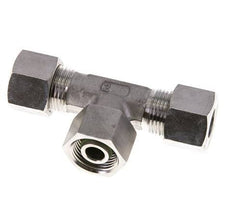 12S Stainless Steel T-Shape Tee Cutting Fitting with Swivel 630 bar FKM Adjustable ISO 8434-1