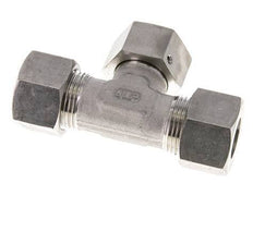 20S Stainless Steel T-Shape Tee Cutting Fitting with Swivel 400 bar FKM Adjustable ISO 8434-1