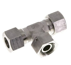20S Stainless Steel T-Shape Tee Cutting Fitting with Swivel 400 bar FKM Adjustable ISO 8434-1