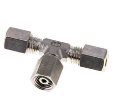 6L Stainless Steel T-Shape Tee Compression Fitting with Swivel 315 bar FKM Adjustable ISO 8434-1