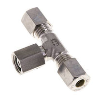 6L Stainless Steel T-Shape Tee Compression Fitting with Swivel 315 bar FKM Adjustable ISO 8434-1