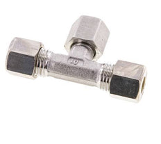 8L Stainless Steel T-Shape Tee Compression Fitting with Swivel 315 bar FKM Adjustable ISO 8434-1