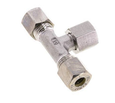 8L Stainless Steel T-Shape Tee Compression Fitting with Swivel 315 bar FKM Adjustable ISO 8434-1