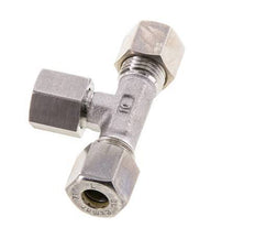 8L Stainless Steel T-Shape Tee Compression Fitting with Swivel 315 bar FKM Adjustable ISO 8434-1