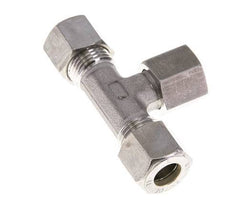 10L Stainless Steel T-Shape Tee Compression Fitting with Swivel 315 bar FKM Adjustable ISO 8434-1