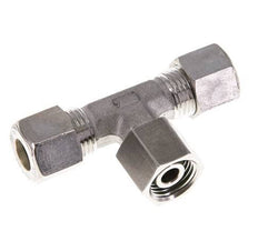 10L Stainless Steel T-Shape Tee Compression Fitting with Swivel 315 bar FKM Adjustable ISO 8434-1