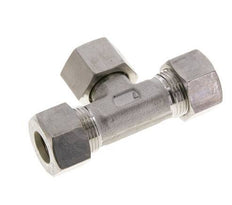 15L Stainless Steel T-Shape Tee Compression Fitting with Swivel 315 bar FKM Adjustable ISO 8434-1