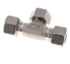 16S Stainless Steel T-Shape Tee Compression Fitting with Swivel 400 bar FKM Adjustable ISO 8434-1