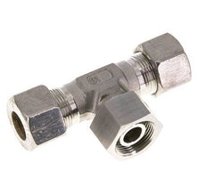 16S Stainless Steel T-Shape Tee Compression Fitting with Swivel 400 bar FKM Adjustable ISO 8434-1