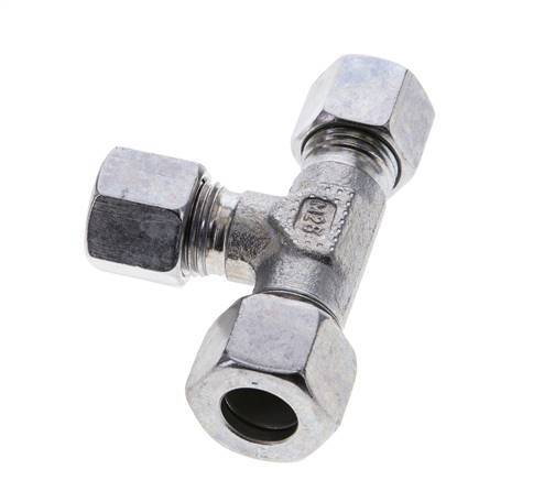 10L & 12L Zink Plated Steel Right Angle Tee Cutting Fitting 315 bar ISO 8434-1
