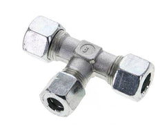 10L & 12L Zink plated Steel T-Shape Tee Cutting Fitting 315 bar ISO 8434-1