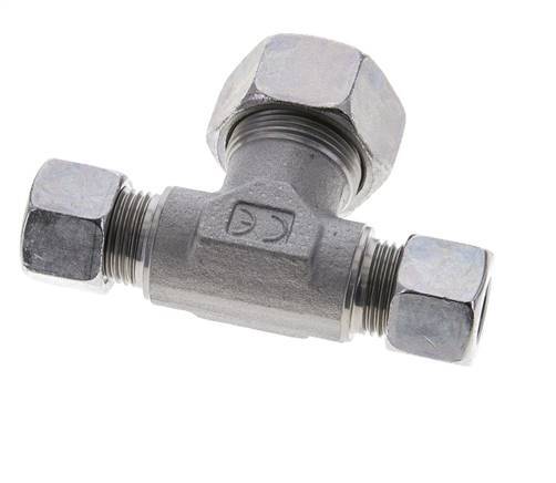 12L & 18L Zink plated Steel T-Shape Tee Cutting Fitting 315 bar ISO 8434-1