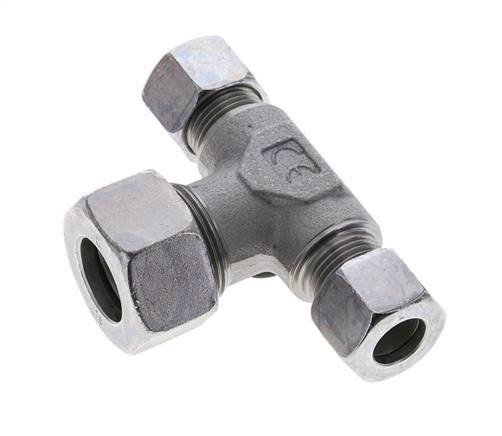 12L & 18L Zink plated Steel T-Shape Tee Cutting Fitting 315 bar ISO 8434-1