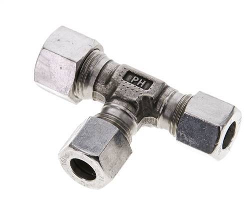 10L & 12L Stainless Steel Right Angle Tee Cutting Fitting 315 bar ISO 8434-1