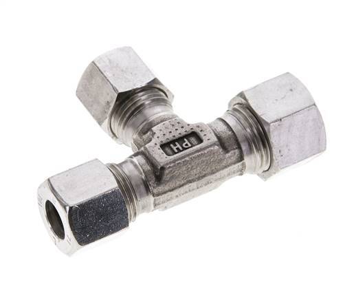 10L & 12L Stainless Steel Right Angle Tee Cutting Fitting 315 bar ISO 8434-1