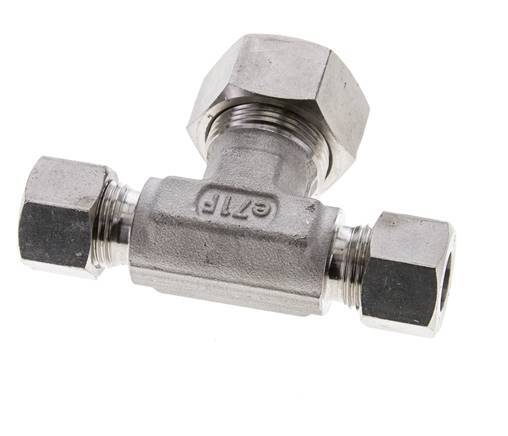 12L & 18L Stainless Steel T-Shape Tee Cutting Fitting 315 bar ISO 8434-1