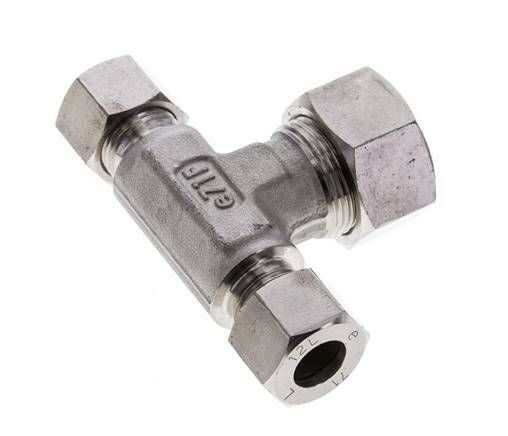 12L & 18L Stainless Steel T-Shape Tee Cutting Fitting 315 bar ISO 8434-1