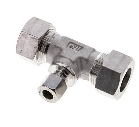 10L & 22L Stainless Steel T-Shape Tee Cutting Fitting 160 bar ISO 8434-1