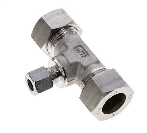 10L & 22L Stainless Steel T-Shape Tee Cutting Fitting 160 bar ISO 8434-1