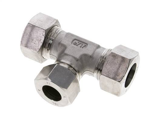 18L & 22L Stainless Steel T-Shape Tee Cutting Fitting 160 bar ISO 8434-1