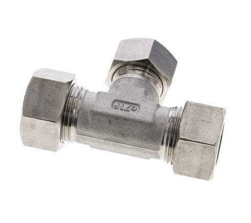 18L & 22L Stainless Steel T-Shape Tee Cutting Fitting 160 bar ISO 8434-1