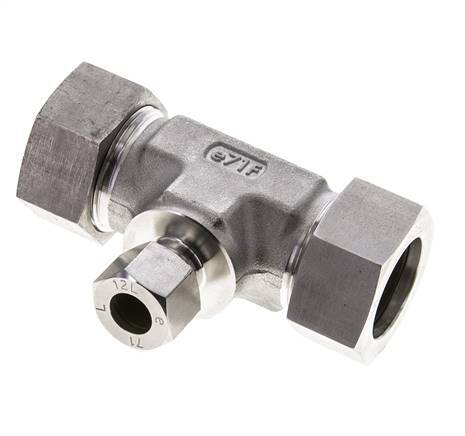 12L & 28L Stainless Steel T-Shape Tee Cutting Fitting 160 bar ISO 8434-1