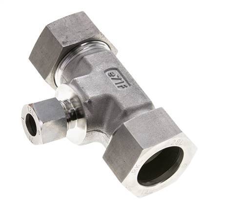 12L & 28L Stainless Steel T-Shape Tee Cutting Fitting 160 bar ISO 8434-1